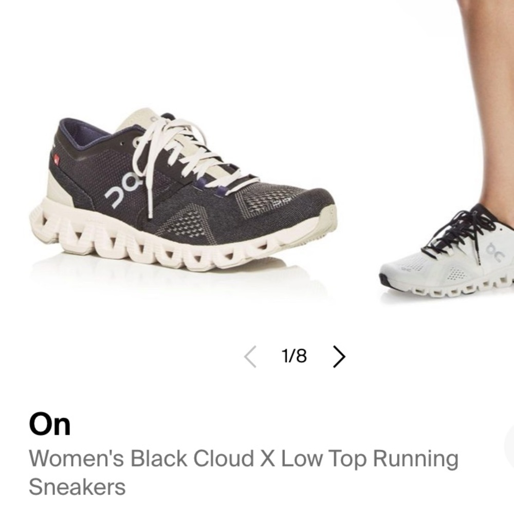 Womens size 10 Black On low top running shoes - worn once